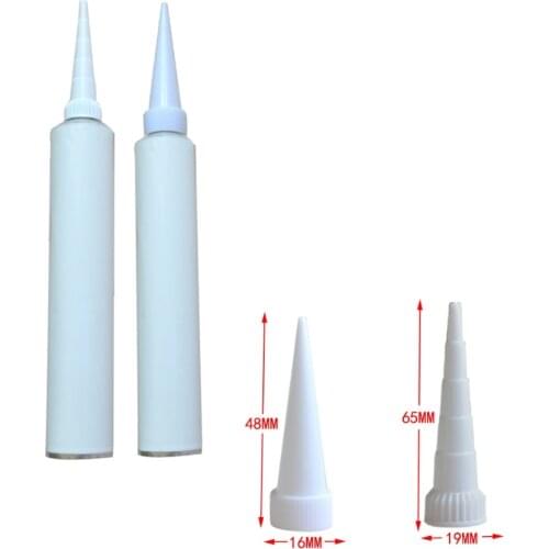 10pcs 100ml White Aluminum Empty Toothpaste Tubes With Sharp Cap Cosmetics Storage Refillable Tube Large / Small Lid To Choose