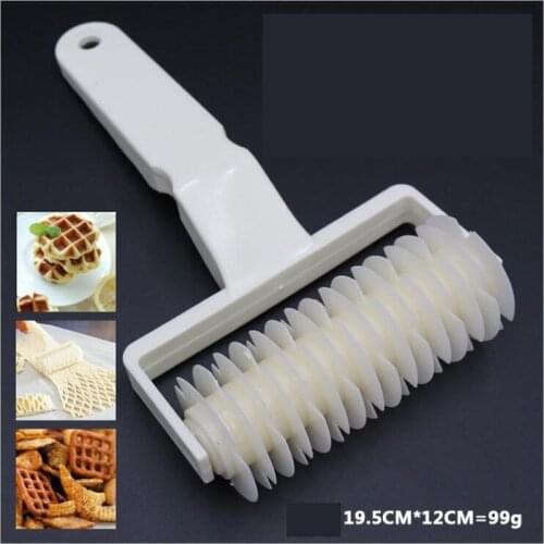 White Cutter Dough Bakery Roller Plastic Baking Tool Cookie Pie Pizza Bread Pastry Lattice Roller Cutter Kitchen Baking Tools