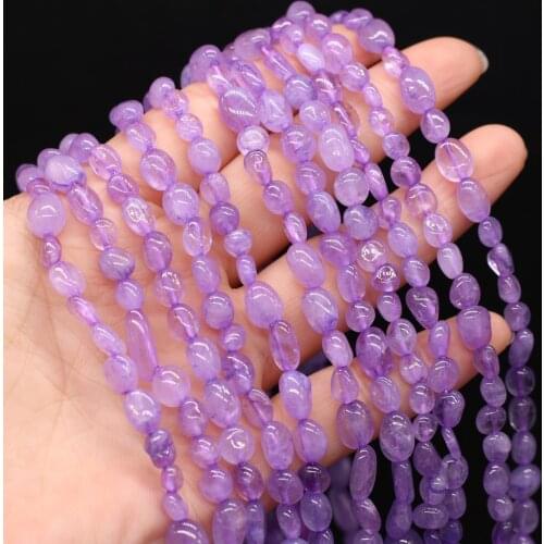 New Style Natural Stone Irregular Purple Jade Loose Beads For DIY Jewelry Making Necklace Bracelet Earrings Accessory