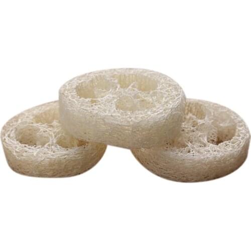 Hot YO-200 Pieces of 4-6 cm Diameter Loofah Slices DIY Custom Soap Tools, Cleaning Supplies, Sponge Washer