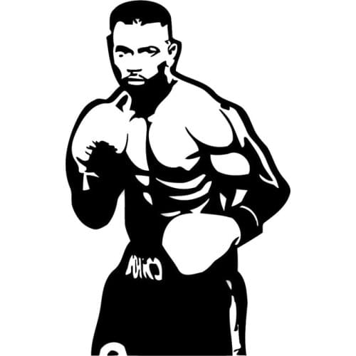 10CM*16CM Interesting Creative Sports Boxing Martial Arts Athlete Car Stickers Vinyl Decal