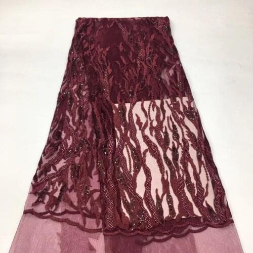 French African Lace Fabric 2021 High-quality Lace Sequined Tulle Tulle Nigeria Mesh Lace Fabric Wedding Dress XX3699