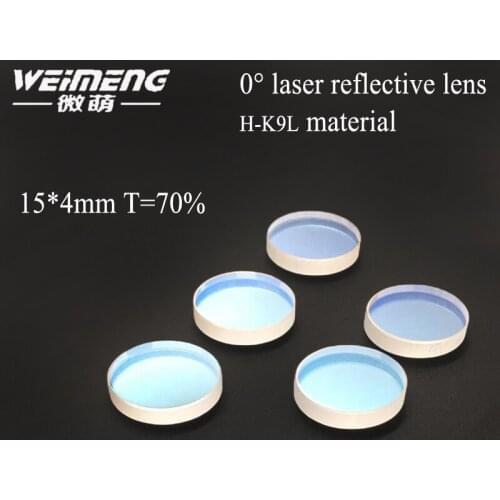 Weimeng brand hot-selling 15*4mm T=70% 1064nm green 0 degree laser output mirror with H-K9L material for laser cutting machine
