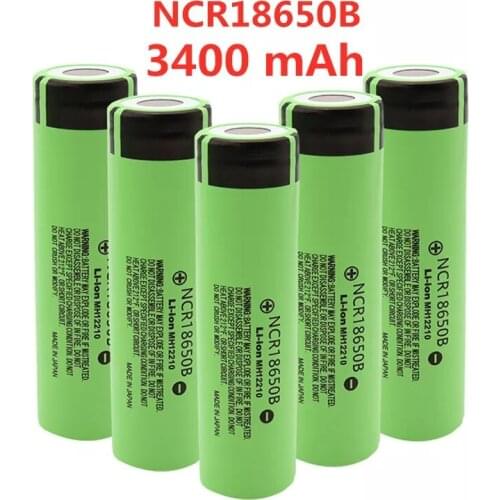 New Original NCR18650B 3.7V 3400 mah 18650 Lithium Rechargeable Battery For Flashlight batteries