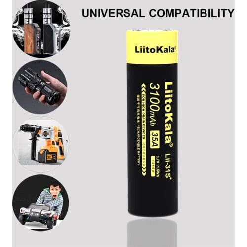4PCS LiitoKala Lii-31S 18650 3.7V 3100mA 35A power lithium-ion battery for LED flashlight / electric drill / toy car