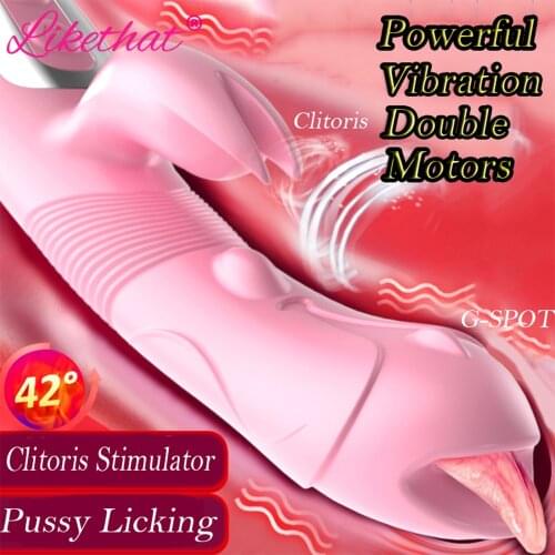 Licking Sucking Rabbit Vibrator for Women Clitoris Stimulation G-Spot Adult Sex Toys for Couple Female Masturbation Massager