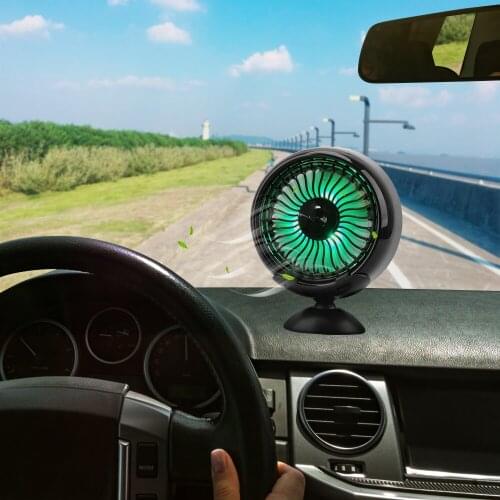 For Air Outlet Center Console Multi-function Car Electric Fan USB Mini Fan Car Air Cooler Fan With Colourful LED