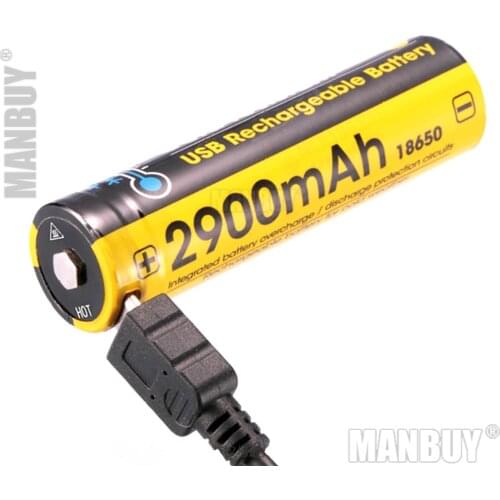 NITECORE Built In USB Charge Port NL1829RLTP 5A 2900mAh 18650 Cold Resistant Rechargeable Li-ion Battery Low Temperature -40C