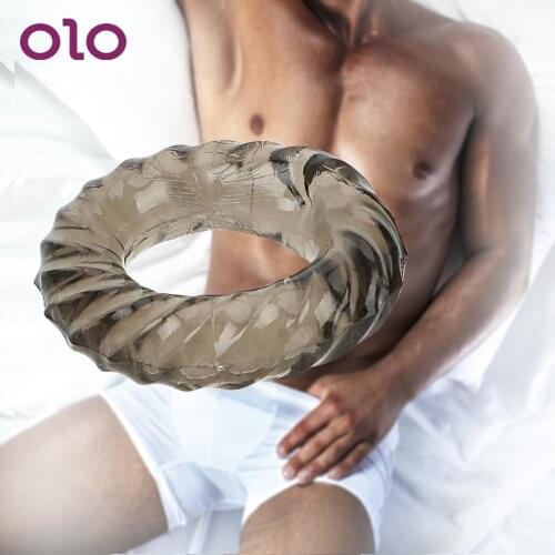 OLO Elastic Delay Ejaculation Male Longer Lasting Male Masturbator Sex Toys for Men Male Penis Ring Cock Ring Silicone