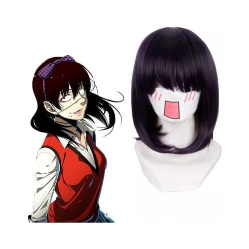 Anime Kakegurui: Compulsive Gambler Cosplay Wigs Midari Ikishima Cosplay Wig Heat Resistant Synthetic Wig+ Wig Cap