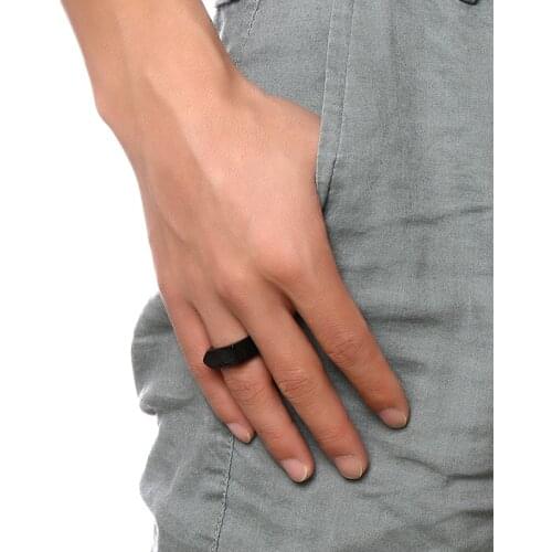 Personalized Rings Stainless Steel Customized Engraved Name Rings For Men Width Signet Ring Punk Jewelry