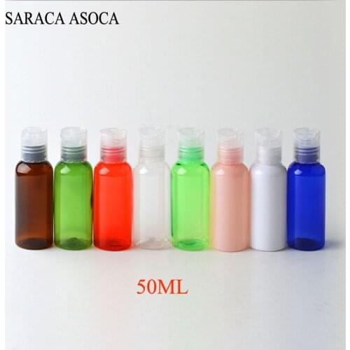 50ml Round Shoulder Qianqiu Cap Empty Bottle Portable Press Lotion Sub-bottling Toner Perfume Plastic Bottle