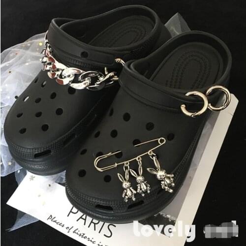 Luxury Croc Charms Lovely Rabit Shoe Charms 2021 New Brand Croc Shoes Elegant Croc Charms Accessories Decorations for Girls