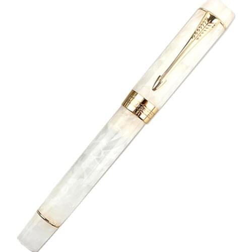 Jin Hao100 Celluloid Fountain Pen, Beautiful Patterns Iridium F/M Nib Writing Ink Pen Office Business School Gift Home Pen