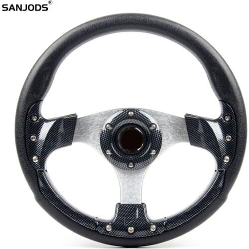 SANJODS Sports Steering Wheel Golf 7 Modified Steering Wheel 13 14 Inch 320 350 mm Aluminum Moving Rudder