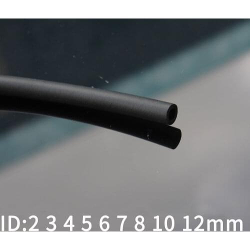 Black Fluorine Rubber Hose ID 2 3 4 5 6 7 8 10 12 mm Heat-resistant corrosion resistance Tube