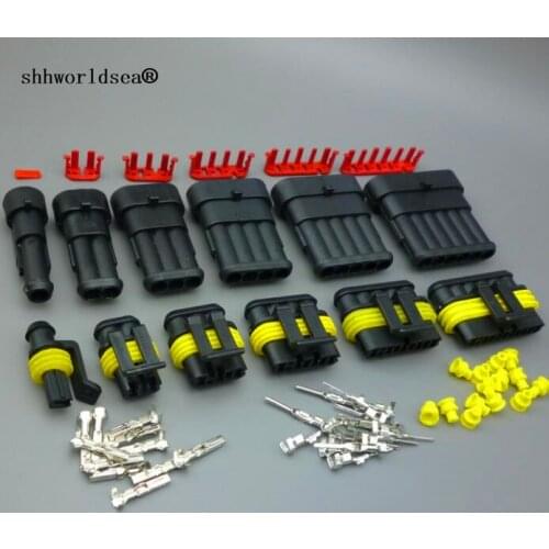 Shhworldsea 1P 2P 3P 4P 5P 6P pin 1.5 Kit male and female Plug Automotive waterproof connectors Xenon lamp lamp connector plug