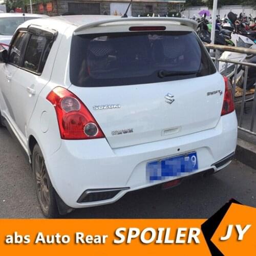 For SUZUKI Swift Spoiler 2008-2017 Swift spoiler YCK High Quality ABS Material Car Rear Wing Primer Color Rear Spoiler