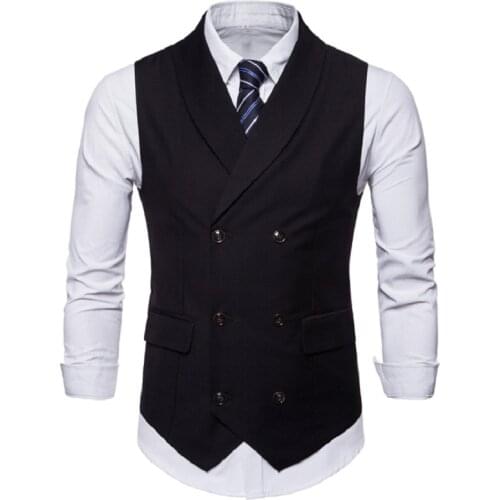 Wedding Dress Vest For Men 2020 New Arrival Slim Fit Mens Suit Vest Male Waistcoat Gilet Homme Casual Sleeveless Formal Business