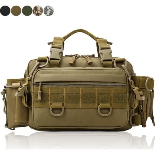 Tactical Shoulder Bag Multifunction Lure Fishing Tackle Pack Outdoor Bag Large Capacity Storage Bag Hunting Camping Handbag