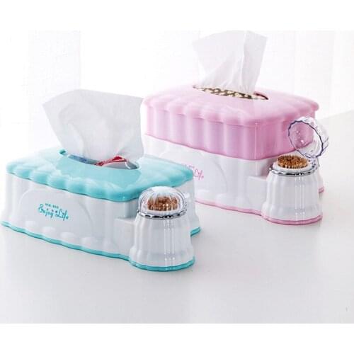 Retractable Tissue Box With Toothpick Holder Toothpick Storage Box Home Kitchen Car Bar Table Decoration Accessories Supplies