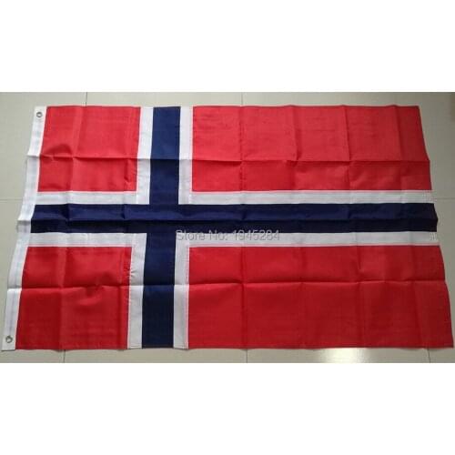 Embroidered Sewn Norway Flag Norwegian National Flag World Country Flag Banner Oxford Fabric Nylon 3x5ft