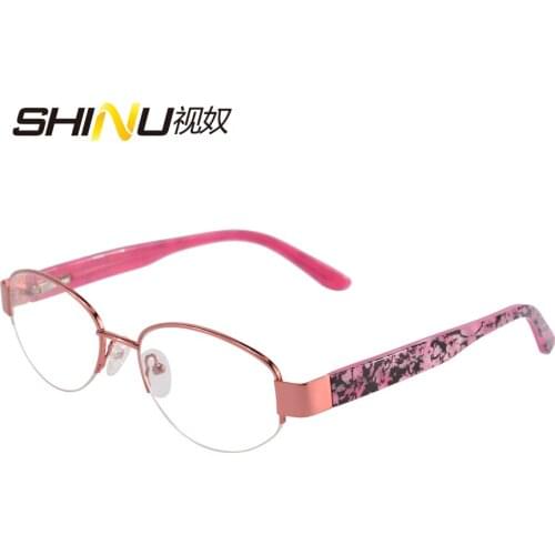 Women round oval eyeglasses glasses frames high grade light weight solid color Spectacles plain glasses vintage retro CF004
