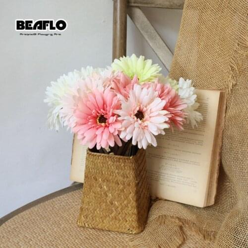 1 Bouquet 7 Branches Fake Flowers African Daisy wedding bouquet Silk Flowers Bridal Bouquet Flores For Party Home Decoration