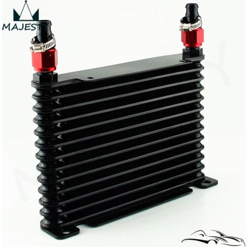 10-AN 32MM 13 ROW ENGINE/TRANSMISSION RACING COATED ALUMINUM OIL COOLER+Fitting