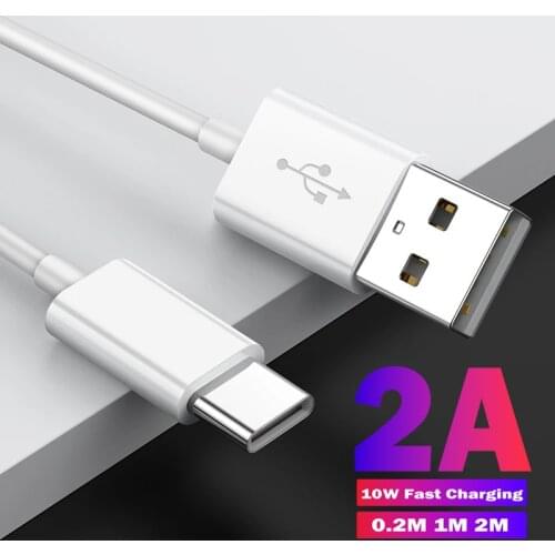 10W 2A Data Cable USB Type C Cable For Phone Fast Charging Cable For Android Phone Xiaomi Mi 11 Lite Samsung A12 Charger Wire