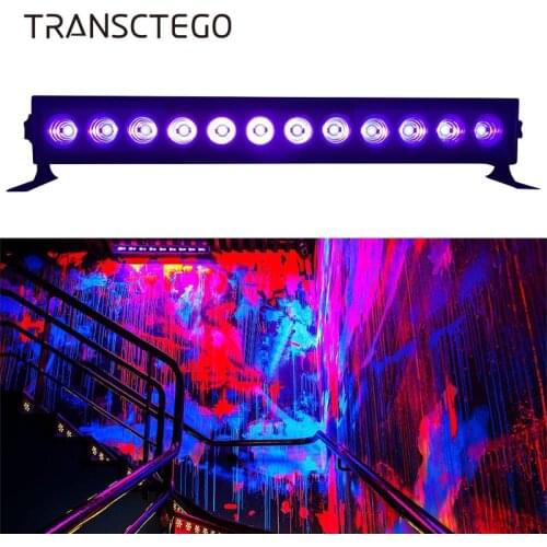 12 LED UV Disco Light Stage Lamp DJ Led Par Blacklights Bar Black Lights For Halloween Christmas Projector Laser Party Lights