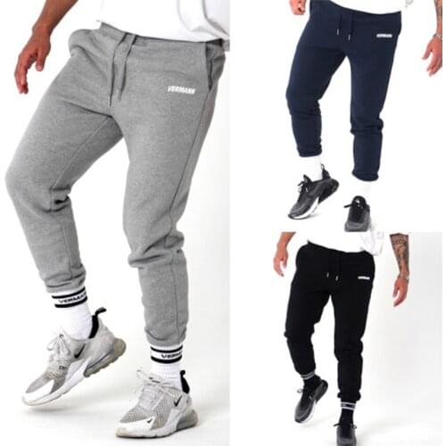 2021 Mens Brand Jogger Sweatpants Man Gyms Workout Fitness Cotton Trousers Male Casual Fashion Skinny Track Pants