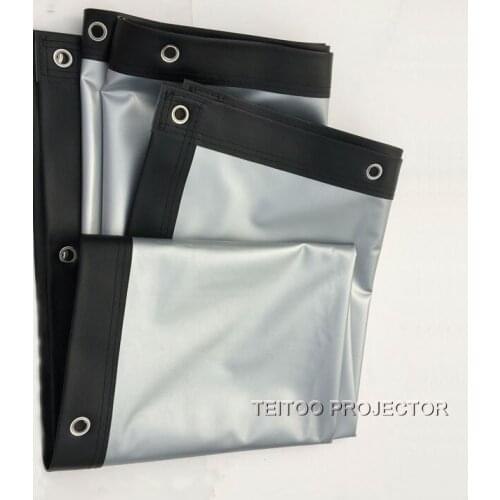 84 inches 4:3 Wall Mounted Metal Silver Front 3D Projector Screen Foldable for Smart DLP Projectors Home Cinema Theater