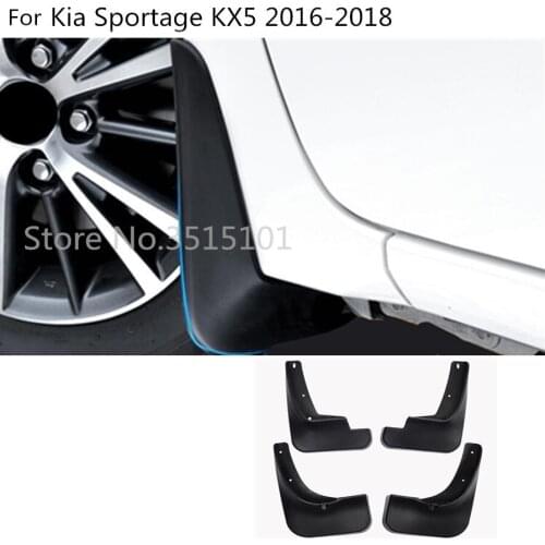 Car cover plastic fender soft mudguard protection detector flap splash mud guard parts 4pcs For Kia KX5 Sportage 2016 2017 2018