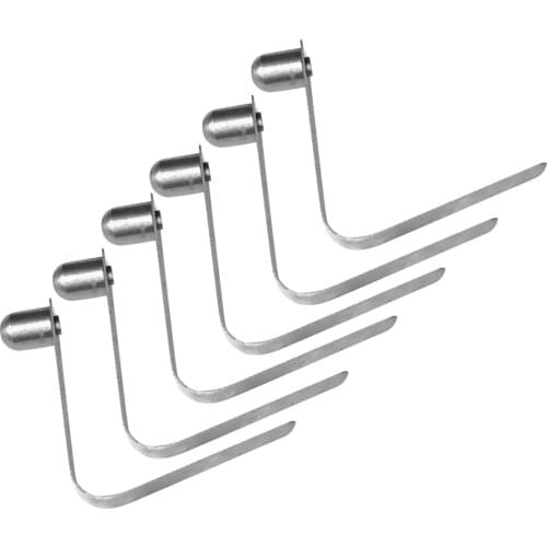 6x 8mm Stainless Steel Paddle Tent Pole Spring Snap Button Clips