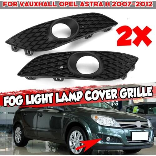 ABS 2pcs Car Front Fog Light Grille Grill Fog Lamp Grille Cover For Vauxhall For Opel For Astra H 2007-2012 1400409 1400410