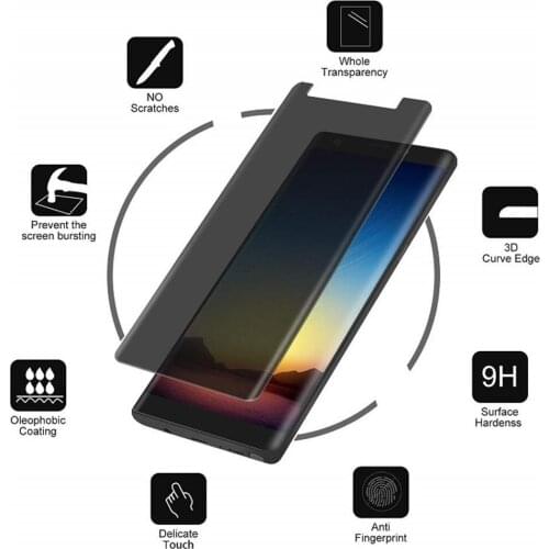 Anti-Glared Privacy tempered Screen Protectors Film for Samsung Note S8 S9 S10e S10 pro