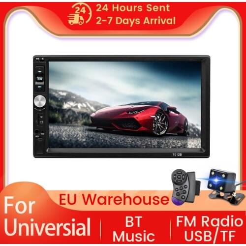 TomoStrong MP5 HD 7" Car Radio Car Recorder 2 Din Touch Screen BT USB Mirror Link Multimedi Support Colorful Button Lights FM