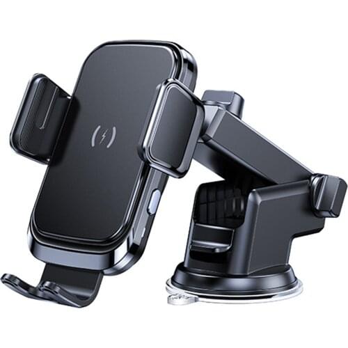 Wireless Car Charger Mount 15W Air Vent Mounted Phone Holder Car Charger with Suction Cup Bracket for Qi-enabled Smart Phones