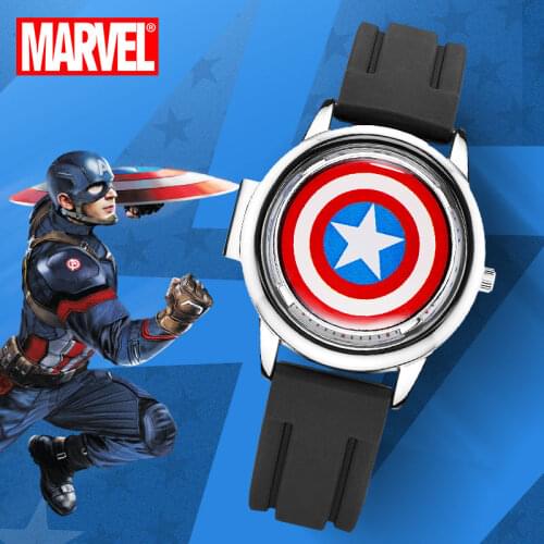 Disney Marvel Avengers Super Hero Iron Men Spider Male Children Quartz Waterproof Flip Watches For Kid Student Clock Boy Gift