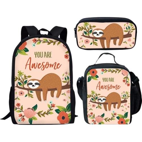 Children Sloth Kindergarten Backpack Boys Girls Kids Cartoon Knapsack Baby Start School Gift Toddler Anime Rucksack Mochila