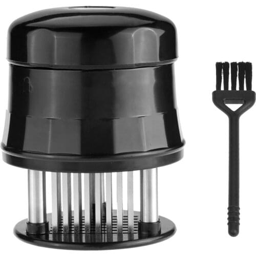 Needle Meat tenderizer-56 Stainless Steel Blades + Clean Brush-BBQ Accessories Cooking Tool for Steak Chicken Fish Pork