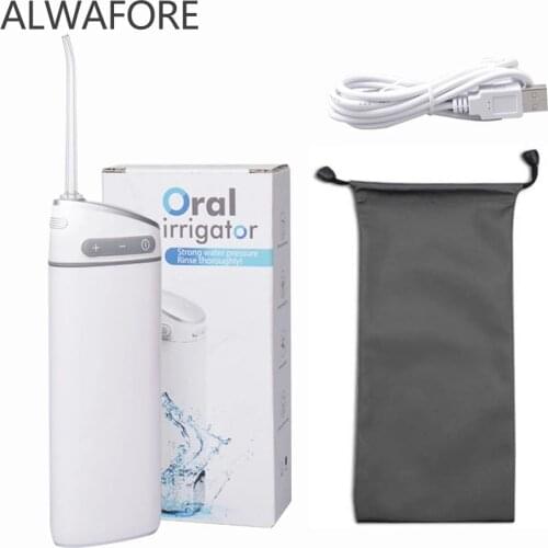 Oral Irrigator USB Rechargeable Water Flosser Portable Dental Water Jet Dental Cleaning 165ML Tank Waterproof Teeth Cleaner