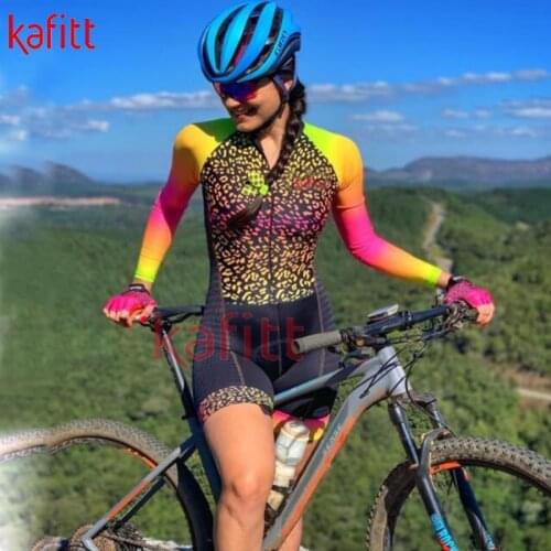 Kafitt Cycling jersey suit ladies summer cycling suit mountain bike suit MTB sweatshirt jumpsuit macaquinho ciclismo feminino