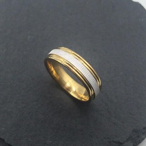 Punk Rock Gold white Ring Mens Fashion Chunky Finger Bling Hip Hop Ring Size 7/8/9/10/11/12 Retro Titanium Steel Rings