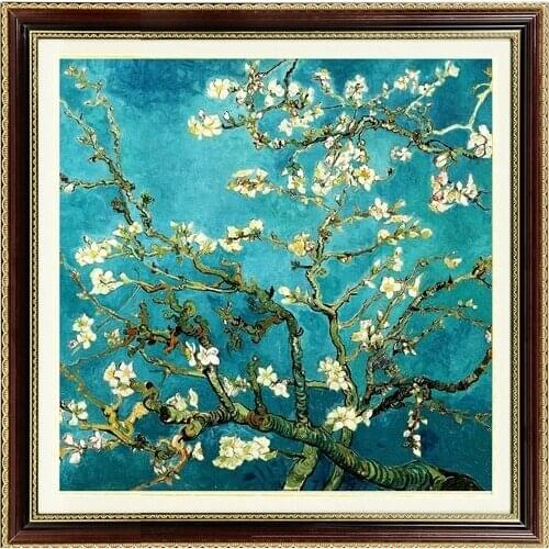 14/16/18/28 Needlework,DIY Cross stitch,Sets For Embroidery kits Van Gogh Classic Apricot Flower Printed Pattern Cross-Stitch