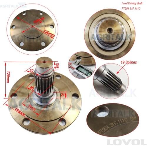 Front driving shaft for Foton Lovol tractor FT254 / TE254 , part number: FT254.31F.111C