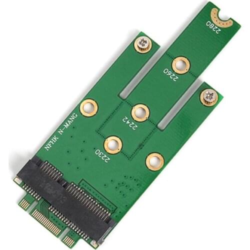 NGFF M.2 B + M Key To MSATA Mini PCI-E PCI-Express SATA 3.0 SSD Male Converter Adapter Card For 2242/2260/2280 M2 Ngff SSD