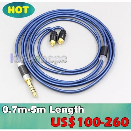 Blue 99% Pure Silver XLR 3.5mm 2.5mm 4.4mm Earphone Cable For Sony IER-M7 IER-M9 IER-Z1R LN006474