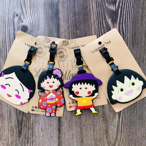 LISM Chi-bi Maruko Style Anime Travel Accessories Luggage Tag Suitcase ID Portable Tags Holder Baggage Labels Gifts New